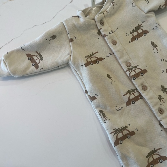 Rylee + Cru Home for the Holidays fleece jumpsuit 0-3m - Picture 5 of 11